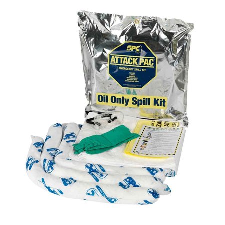 BRADY SPC ABSORBENTS Attack Pac Portable Spill Control Kits - Oil Only Application SKO-ATK